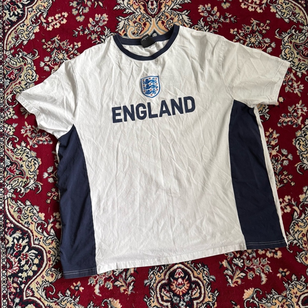 Vintage England Team Men’s XXL Jersey T-Shirt Navy Blue